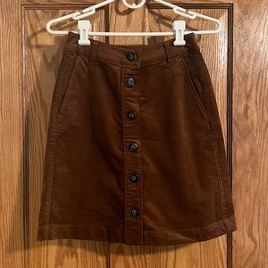 Cabi Buttondown Corduroy Skirt